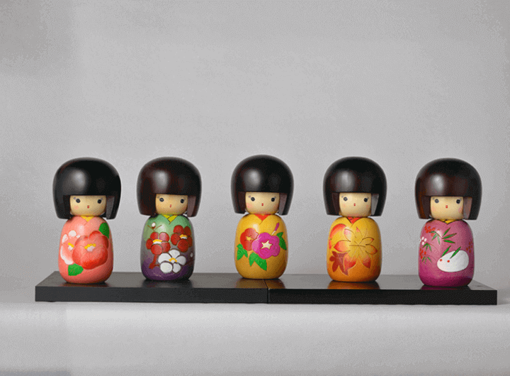 Kokeshi Dolls with Japanese taste
